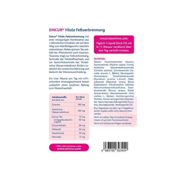 Emcur Vitale Fettverbrennung