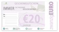 Geschenkgutschein Wert: 20,00 Euro Geschenkgutschein Wert: 20,00 Euro