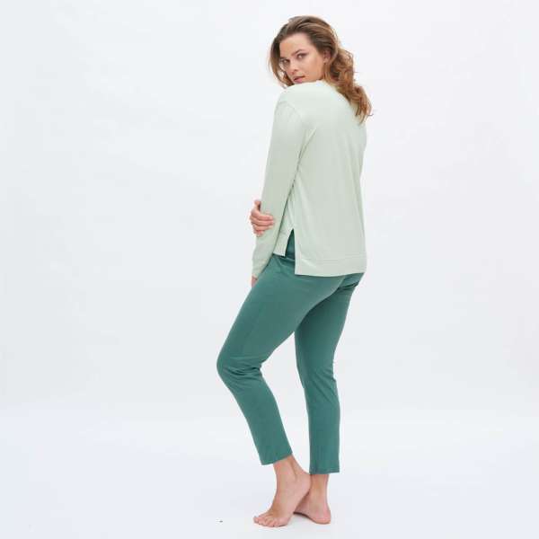 Living Crafts Damen Schlafshirt - Langarm aus Bio Baumwolle