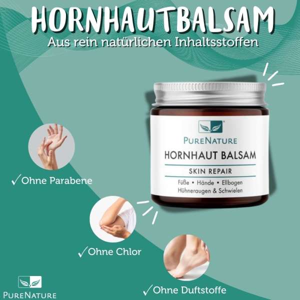 Hornhautbalsam aus rein natürlichen Inhaltsstoffen