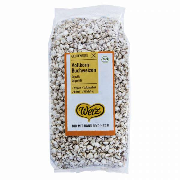 Buchweizen gepufft, ungesüßt für ein glutenfreies Frühstück Buchweizen gepufft, ungesüßt für ein glutenfreies Frühstück