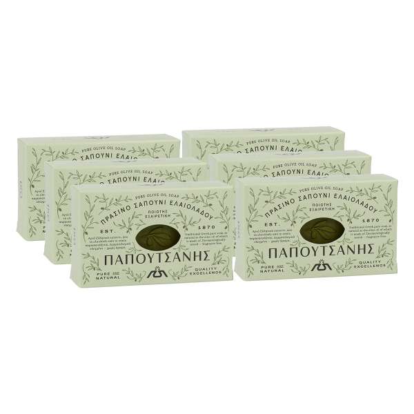 Griechische Olivenölseife kaufen - günstiger Sparpack, 6x125 g Griechische Olivenölseife kaufen - günstiger Sparpack, 6x125 g