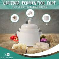 Vorschau: Gärtopf für Sauerkraut, kleiner Fermentier Topf in 3 Größen Vorschau: Gärtopf für Sauerkraut, kleiner Fermentier Topf in 3 Größen