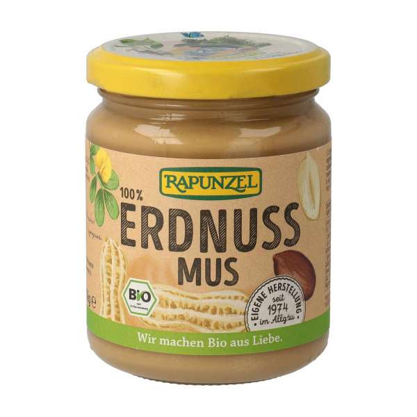 Rapunzel Erdnussmus fein - aus 100% gerösteten Bio Erdnüssen Rapunzel Erdnussmus fein - aus 100% gerösteten Bio Erdnüssen