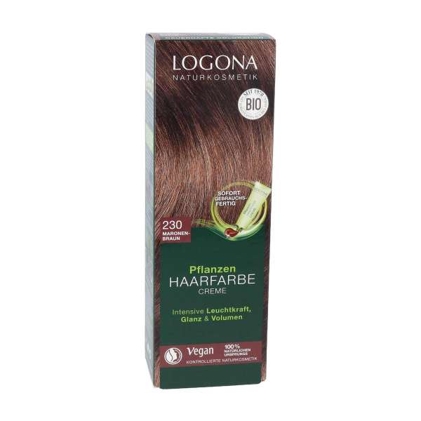 Logona Pflanzenhaarfarbe-Creme Maronenbraun für glänzendes Haar Logona Pflanzenhaarfarbe-Creme Maronenbraun für glänzendes Haar