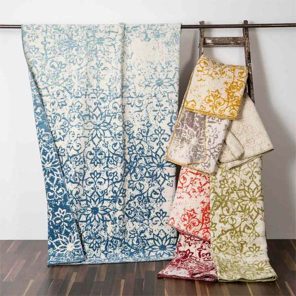 Jacquard Wohndecke Alva mit Vintage-Muster