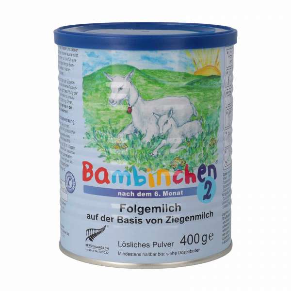 Säuglingsmilchnahrung Bambinchen 2 mit bekömmlicher Ziegenmilch Säuglingsmilchnahrung Bambinchen 2 mit bekömmlicher Ziegenmilch