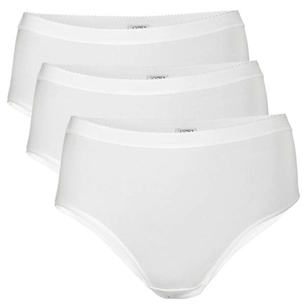 Living Crafts Damen Slip Polly aus Bio-Baumwolle, 3er-Pack Living Crafts Damen Slip Polly aus Bio-Baumwolle, 3er-Pack