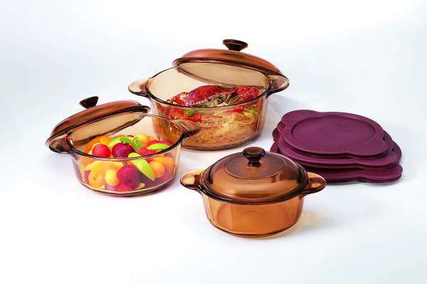 6-teiliges Topfset aus Glaskeramik von Visions