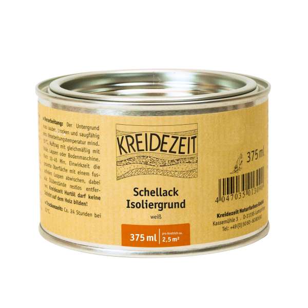Kreidezeit Schellack Isoliergrund weiß - isolierend und absperrend Kreidezeit Schellack Isoliergrund weiß - isolierend und absperrend