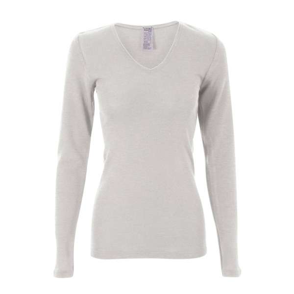 Merino Langarmshirt für Damen mit V Ausschnitt Merino Langarmshirt für Damen mit V Ausschnitt