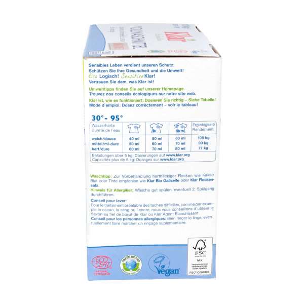 Klar Vollwaschmittel Waschnuss ohne Parfum online bestellen