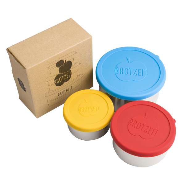 Brotzeit Edelstahl Dosen Set - zum Aufbewahren von Speisen