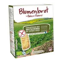 Blumenbrot mit grünen Linsen -  knuspriges Knäckebrot ohne Hefe Blumenbrot mit grünen Linsen -  knuspriges Knäckebrot ohne Hefe