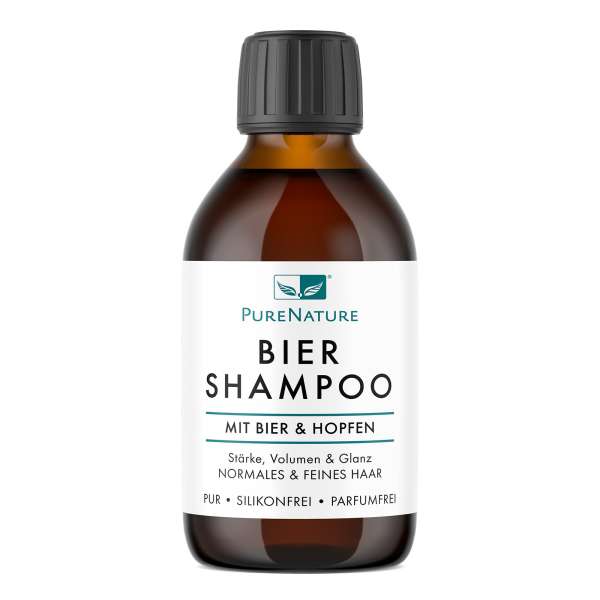 PureNature Bier Shampoo ohne Parfüm - stärkt die Haare & gibt Volumen PureNature Bier Shampoo ohne Parfüm - stärkt die Haare & gibt Volumen