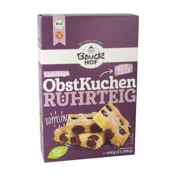 Backmischung Obstkuchenteig für Springform glutenfrei und ohne Ei Backmischung Obstkuchenteig für Springform glutenfrei und ohne Ei