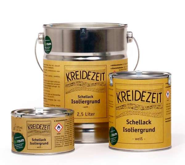 Kreidezeit Schellack Isoliergrund weiß - isolierend und absperrend