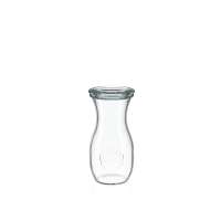 WECK Glaskaraffe 250 ml mit Glasdeckel – 6 Stück