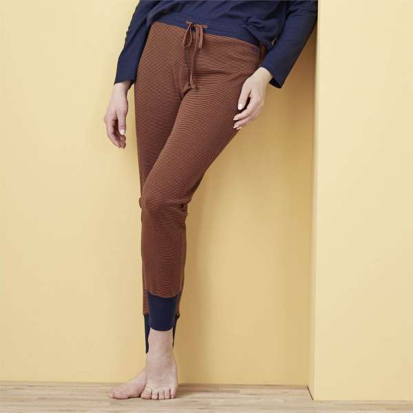 Living Crafts Damen Schlafanzughose mit Bündchen aus Bio-Baumwolle