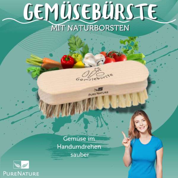 Gemüsebürste mit Naturborsten zum Gemüse putzen online kaufen