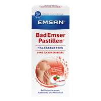 Emsan Bad Emser Pastillen ohne Zucker mit Erdbeere Emsan Bad Emser Pastillen ohne Zucker mit Erdbeere