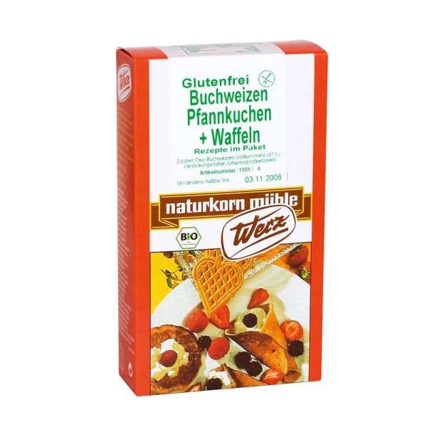Backmischung Pfannkuchen vegan ohne Ei, Bio Buchweizen Backmischung Pfannkuchen vegan ohne Ei, Bio Buchweizen